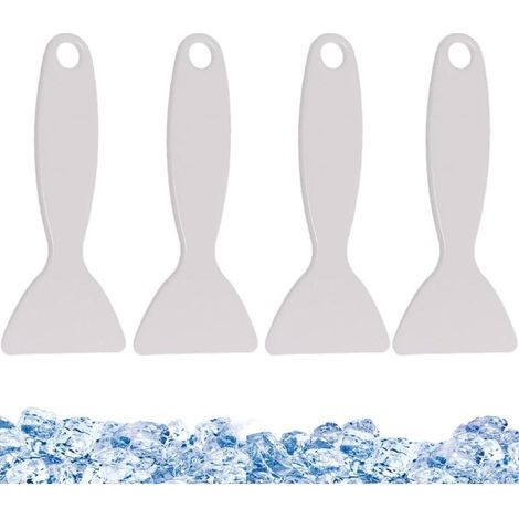 Pair CSPARKV (blanc)Pièces et accessoires pour réfrigérateurs, Lot de 4 pelles de dégivrage portables en plastique pour réfrigérateur et congélateur (1/4)