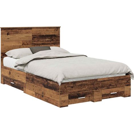 Maison Exclusive - Struttura del letto con testiera Legno vecchio 120 x 190 cm (1/5)