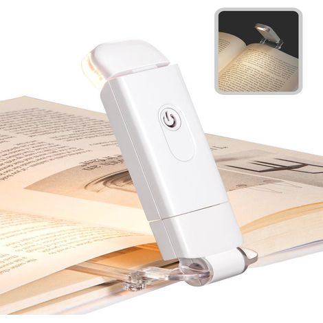 Tragbare, aufsteckbare Leselampe zum Lesen im Bett, wiederaufladbare LED-Leselampe per USB