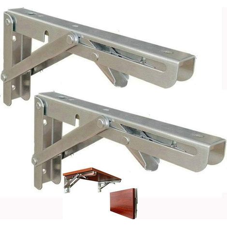 Estantes plegables AIDUCHO de acero inoxidable 304, soportan hasta 80 kg, ideales para barcos, bancos, mesas de trabajo, soportes para embarcaciones, autocaravanas y caravanas (1 par - 20 cm). (1/5)
