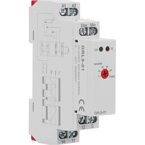 GRL8-01 Relais de contrôle de niveau de liquide Contrôleur de niveau d'eau 10A AC/DC 24V-240V (1/4)