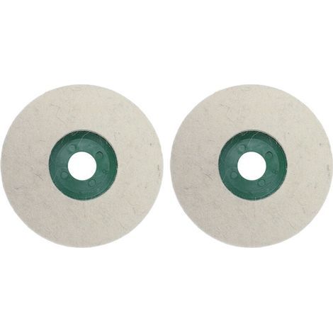 Tampon de roue de polissage 5 pouces, disque de polissage en feutre de laine tailles standard 2 pièces pour le meulage du métal et de la pierre (1/4)