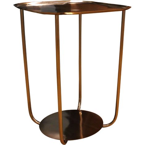Retro Square Coffee Table, 510mm x 380mm - Copper - Balterley (1/2)
