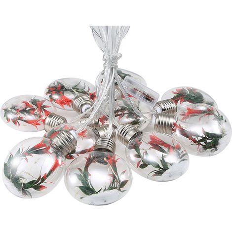 Guirlande lumineuse florale artificielle, composition florale décorative, ampoules et fleurs en corne. (1/5)