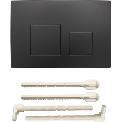 Plaque de déclenchement pour WC Compatible avec sigma01 sigma10 sigma20 sigma21 sigma30 sigma50 sigma60 Plaque de déclenchement en plastique pour chasse d'eau à 2 débits Noir (1/5)