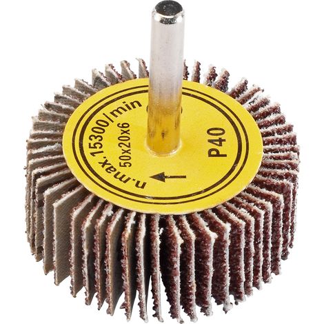 Draper 50mm x 20mm Abrasive Flap Wheel with 40 Grit for Grinding and Finishing Applications (Model 76456) (1/5)