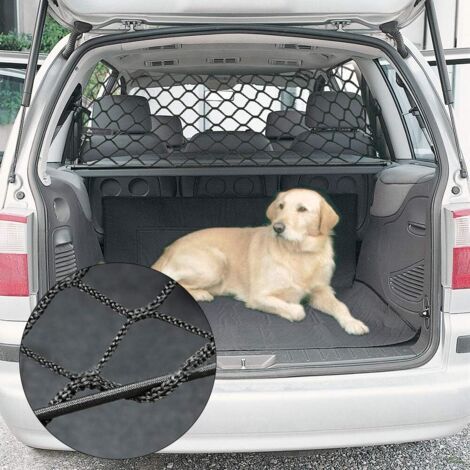 Barrière de chien pour voiture Protection de chien Isolation nette de la voiture Barrière nette du coffre arrière Filet de sécurité pour animal de compagnie Filet de sécurité d'excitation (noir, 9040c (1/5)