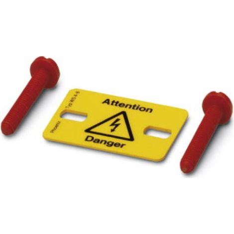 [NEUWERTIG] B-Ware Phoenix Contact Warnschild Danger 4 Klemmen Raster 6 mm Kunststoff 10 St (1/2)