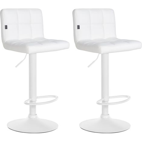 2er Set Barhocker Feni Kunstleder weiß weiß