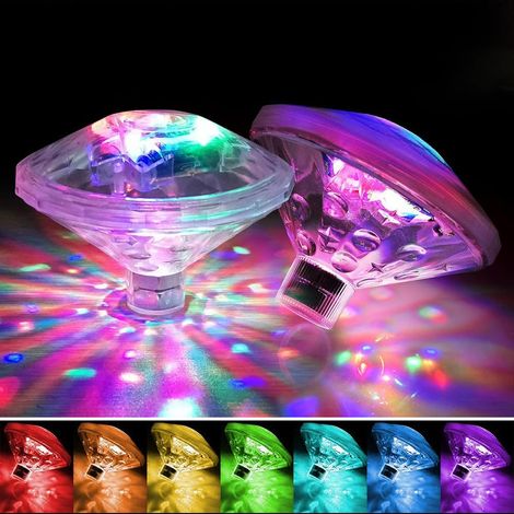 lampes de piscine flottantes pour Éclairage d'ambiance LED étanche IP68 Changement couleur Lot de 2 RVB (1/5)
