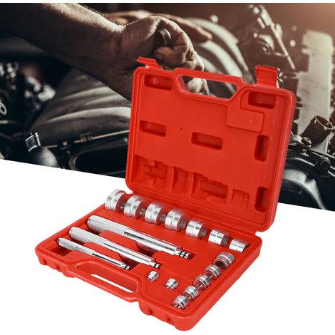 Jeu de 17 extracteurs de roulements et de bagues en aluminium pour petits roulements (1/5)