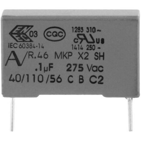 Kemet R463W510000M1M+ 1 pc(s) Condensateur anti-parasite MKP sortie radiale 10 µF 300 V 20 % 37.5 mm (L x l x H) 41.5 x (1/4)