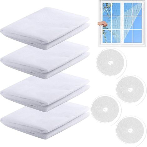 Moustiquaire Pour Fenêtre - 4 Pièces - 130 Cm De Hauteur - Adaptateur Universel Pour Fenêtres Coulissantes Et À Battants (1/5)