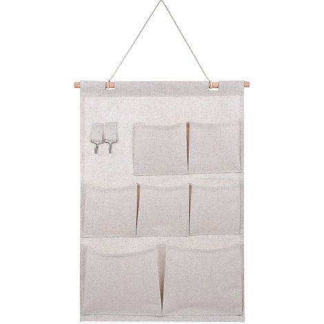 Hängender Kleiderschrank-Organizer, hängender Taschen-Organizer, Wand-Organizer fürs Schlafzimmer – Beige (1/4)