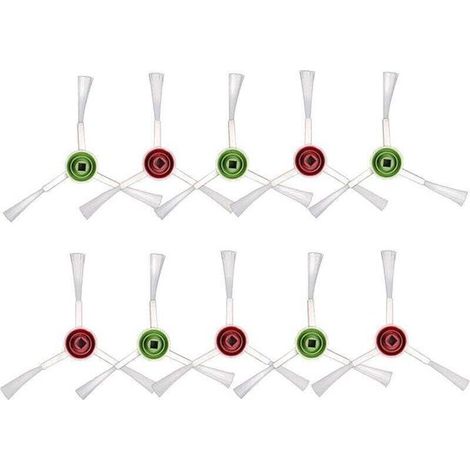(10 pièces) Brosses latérales de rechange adaptées au T20 Omni, compatibles avec ECOVACS DEEBOT T20 Omni / T20e Omni / X1 Omni / X1 Omni (blanc) (1/2)