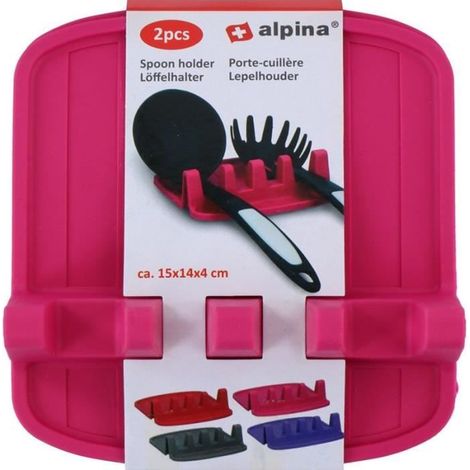 Porte-cuillère - ALPINA - 5904501202930 - Silicone - Rose - Rangement hygiénique