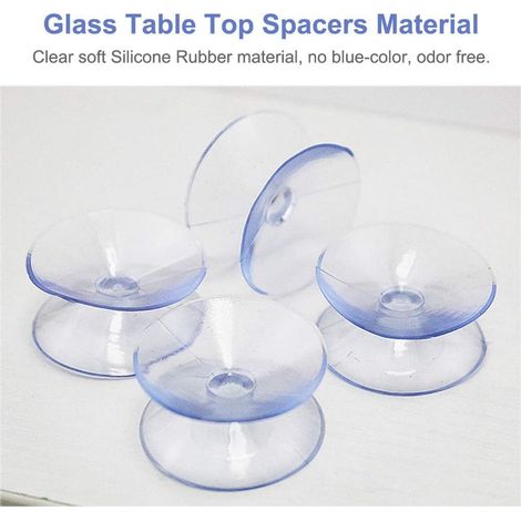 Ventouses double face, 10 ventouses pour empêcher le dessus de la table en verre de glisser, miroir multifonction double face antidérapant (taille : 35 mm) (1/4)