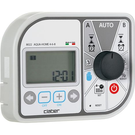 Claber Aqua-Home 4-6-8, programmateur de 1 à 8 lignes d’arrosage enterré (1/5)