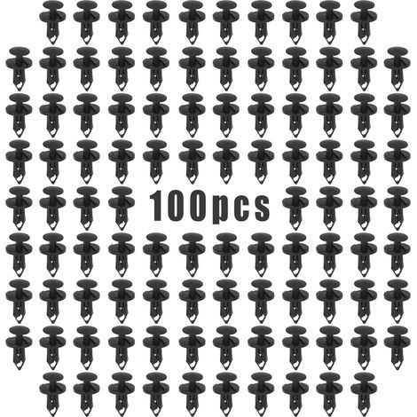 100 Pieces Car Expansion Rivets, Car Plastic Rivets, Door Trim Clamps, Plastic Rivet Push Clips Attachments, Bumper Clips, Mounting Clips Plastic Door Trim