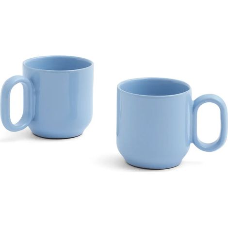 [GEBRAUCHT] B-Ware Hay Barro Becher Tasse Terrakotta Henkel Hellblau 2er Set Geschirr Kollektion