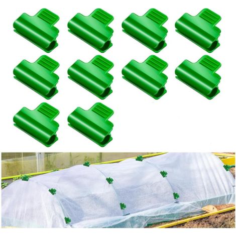 Lot de 10 Colliers de Serrage pour Serre, 11 mm Clips pour Plantes, Clips pour Serre de Jardin, Pince à Effet de Serre, Clip pour Tige de Tube de Serre, pour Serres, Cadre, Abris (1/5)