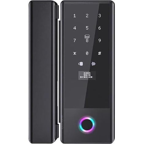 Serrure de porte intelligente Serrure Intellinte For Porte En Verre, Serrure Biométrique À Empreintes Digitales, TTlock Tuya Wifi, Serrure Électronique Numérique Sans Clé For Porte Coulissante ( Color (1/4)