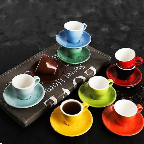 Macaron Espresso Café Noir Italien Tasse Orange