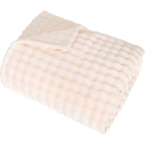 Coperta zephy 180x230 cm effetto pelliccia sintetica color avorio - Atmosphera créateur d'intérieur (1/2)