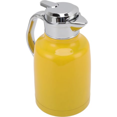 Théière isotherme en acier inoxydable 304, cafetière isolée, pot de bienvenue pour hôtels et restaurants, jaune