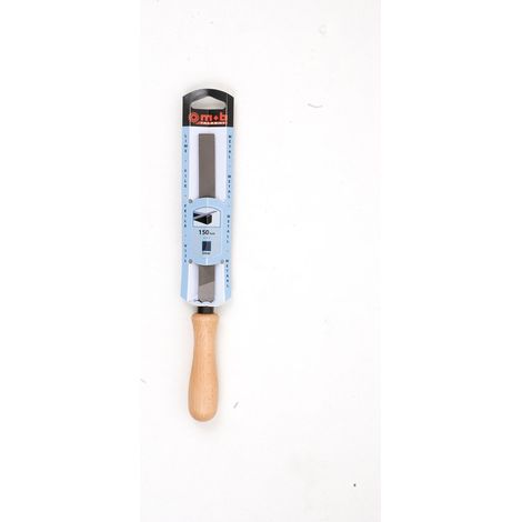 Lime plate à main mi-douce – Manche bois dur PEFC – Acier allié au chrome – Dureté 65 ± 2 HRC – MOB (1/2)