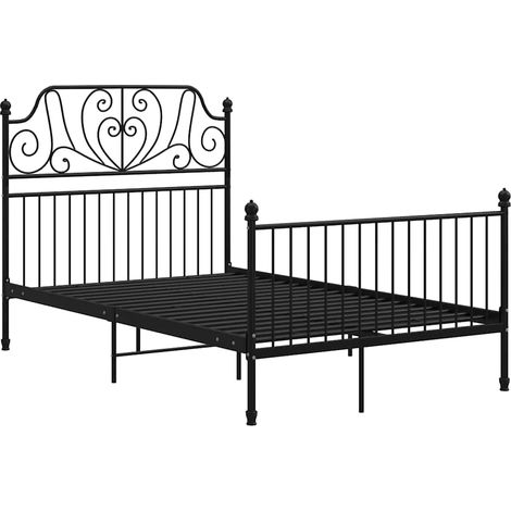 Estructura de cama sin colchón metal negro 120x200 cm vidaXL
