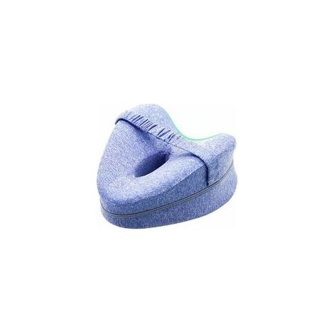 Almohada ergonómica para piernas para quienes duermen de lado, almohada de espuma viscoelástica con asa, almohada ortopédica para rodillas, comodidad óptima para dormir, funda lavable, almohada para q (1/5)