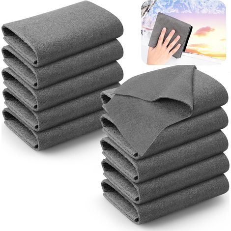 10 Pièces Chiffon de Nettoyage Magique, Chiffons de Nettoyage épaissi 30x30cm, Microfibre Torchons pour Cuisines, Miroir, Verre, Auto, Voitures et Fenêtres (1/5)