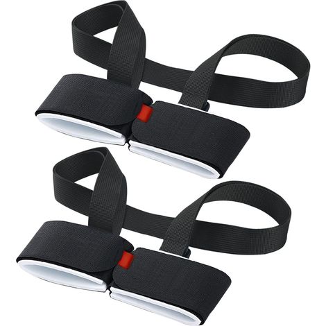 Sangle Porte-Skis - Réglable 50 à 100 cm - Pour Skis et Bâtons - Nylon + EVA - Protection Antifrottement - 2 Pièces (1/5)