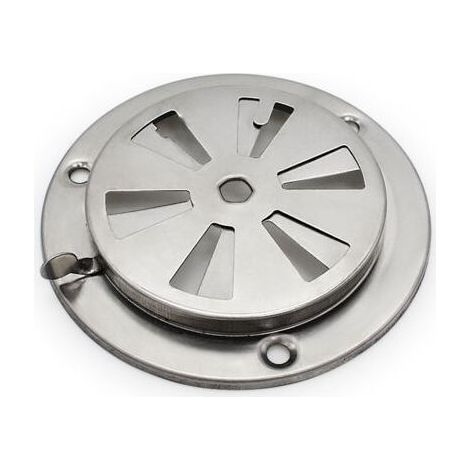 Grille de ventilation ronde 95mm – Acier inoxydable poli – Pour ventilation intérieure, camping-cars, bateaux, garages (1/5)