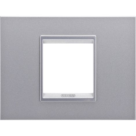 PLAQUE LUX 2P TITANE MONOCHROME GEWISS GW16202YT