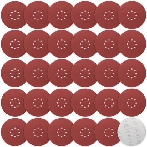 ALVOEZ—dyk Disque abrasif 225 mm Lot de 30 disques P600 8 trous pour aspiration Pour ponçage bois dur et cloisons sèchesdengyank (1/5)