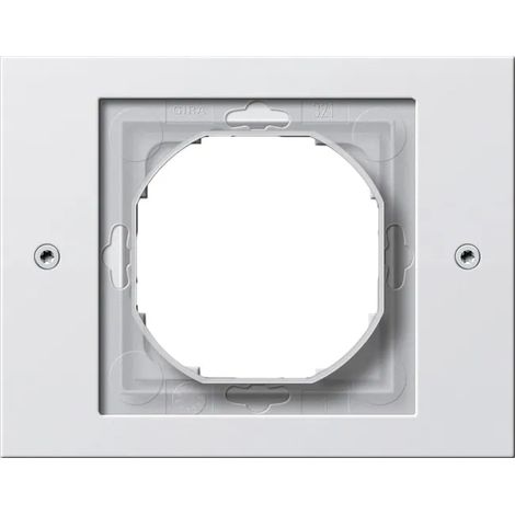 Gira Marco embellecedor 1f Gira TX44 (WG UP) Blanco puro [021166], 0211 66