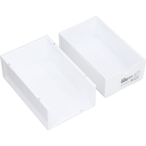 Boîte de Rangement Empilable en PP Grande Capacité - Tiroir Solide et Durable Blanc (1/5)