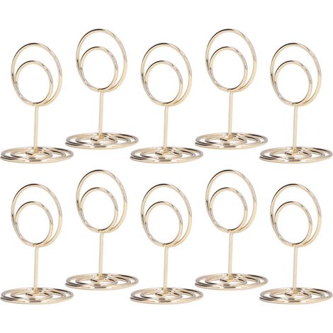 10 pièces Support Chiffre de Table Ronde Base Solide Décor Élégant pour Maison Doré (1/5)
