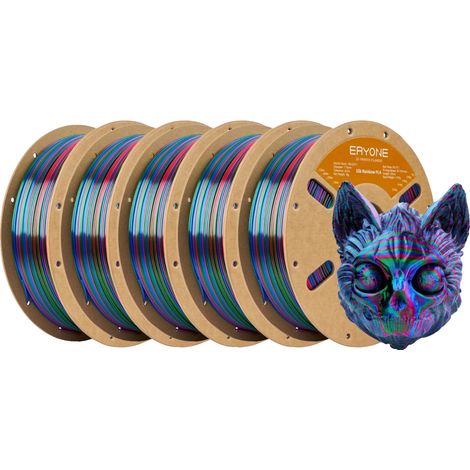 Filamento per stampante 3D, materiale PLA, diametro 1,75 mm, Rosso Blu Verde 5 (1/2)