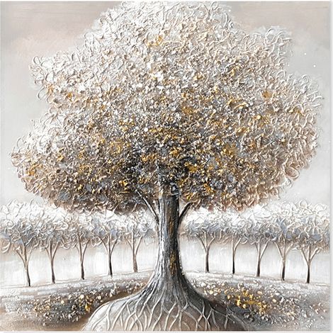 Peinture d'arbre décorative sur le mur, maison moderne, salon, chambre à coucher, design exclusif
