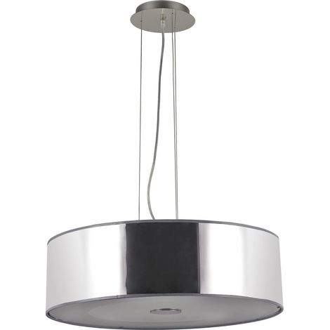 Lampada a Sospensione Viggiu, Materiale Struttura in Vetro, Made in Italy, Argento (1/3)