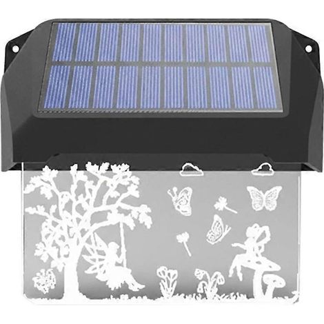 Set mit 2 Solar-Lichterketten für Zäune, Feen-Schmetterlingsmuster, 3 weiße Beleuchtungsmodi, IP65 wasserdicht, für Terrasse, Pool, Geländer, Treppe oder Garten. (1/5)