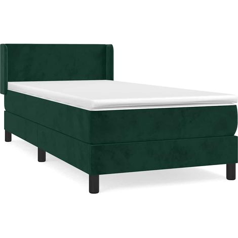 Maison Exclusive - Cama box spring con colchón terciopelo verde o (1/5)