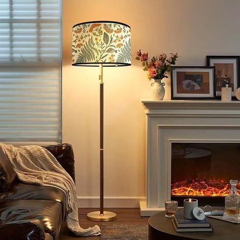 Fabric lampshade, lampshade for pendant lamp, drum lampshade 30×30×20cm, table shade for table lamp, retro handmade lampshade for table lamp E27 (1/5)