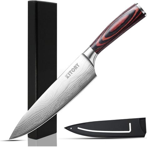 20cm High Carbon Stainless Steel Chef Knife with Case, Ultra Sharp and Durable Blade (1/5)