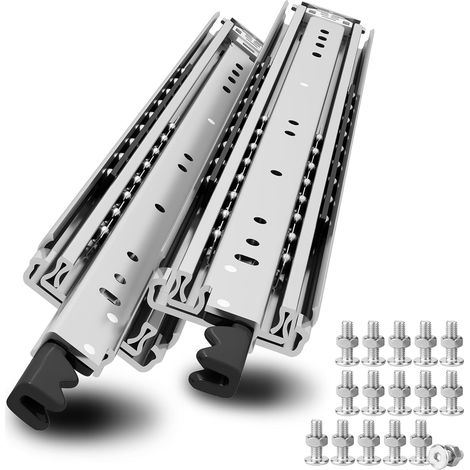 Glissière pour tiroir charge lourde avec serrure 1100 mm XD76 (1/5)