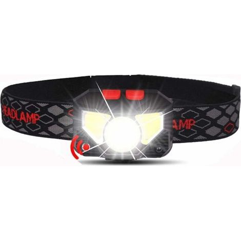 CCYKXA Hands-free Led Headlamp Motion Sensor Headlamp LED Headlight Torch Built-in Battery Inductive with Portable Box