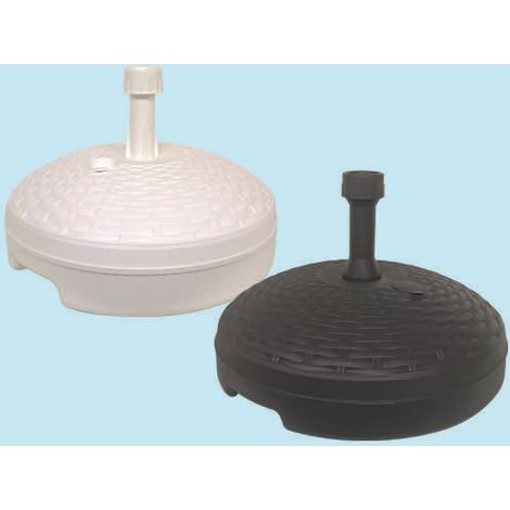 BASE PER OMBRELLONE IN PVC Colore Grigio effetto RATTAN 45X45 CM LT22 (1/2)